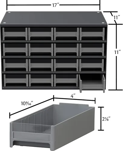 Miniatura 2 de Akro-Mils Gabinete de almacenamiento de acero para garaje, organizador de piezas pequeñas, gabinete de metal para hardware, clavos, tornillos