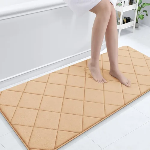 Miniatura 126 de OLANLY Tapete de baño de espuma viscoelástica de 24 x 16 pulgadas, ultra suave y absorbente, lavable a máquina, cómodo tapete de baño para suelo