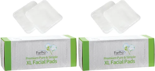 Miniatura 10 de Almohadillas faciales ForPro Premium Pure & Simple XL, almohadillas desmaquillantes desechables ultra suaves de triple capa, 100% veganas y libres