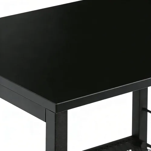 Miniatura 7 de MOOACE Mesa auxiliar de 3 niveles con rueda, estante de almacenamiento rodante, mesita de noche para dormitorio, cocina, sala de estar, oficina
