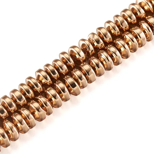 Miniatura 9 de Cheris - 180 cuentas de metal Heishi de 0.16 x 0.079 pulgadas (0.157 x 0.079 in) chapadas en oro, no magnéticas, cuentas sueltas de hematita