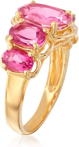 Miniatura 3 de Ross-Simons 4.50 ct. t.w. Gemstone 5-Stone Ring in 18kt Gold Over Sterling