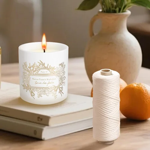Miniatura 5 de #2 Cotton Square Braid Candle Wick 350Feet Spool100% Cotton for Beeswax Candle Making