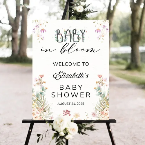 Miniatura 20 de Letrero de bienvenida personalizado para baby shower, 12 x 18, 24 x 18, 24 x 18, 24 x 36 pulgadas
