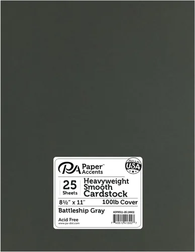 Miniatura 20 de PA Paper Accents - Cartulina suave pesada de 8.5 x 11 pulgadas, color azul, papel de cartulina de color de 111 libras para hacer tarjetas, álbumes