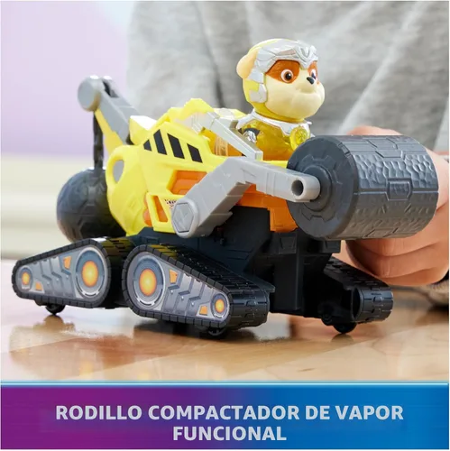 Miniatura 7 de Paw Patrol: The Mighty Movie, camión de juguete de construcción con Rubble Mighty Pups, figura de acción, luces y sonidos, juguetes para niños