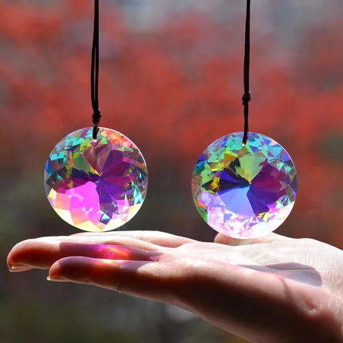 Miniatura 19 de STINO - 2 piezas prismas atrapasoles de bola de cristal de 4cm, atrapasoles colgantes con prisma de vidrio, creador de arcoíris para ventanas