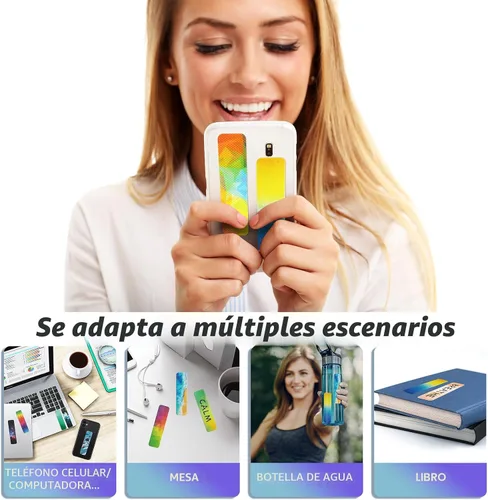 Miniatura 5 de 48 calcomanías sensoriales de ansiedad con caja de almacenamiento, calcomanías calmantes con 2 calcomanías texturizadas para adultos y adolescentes