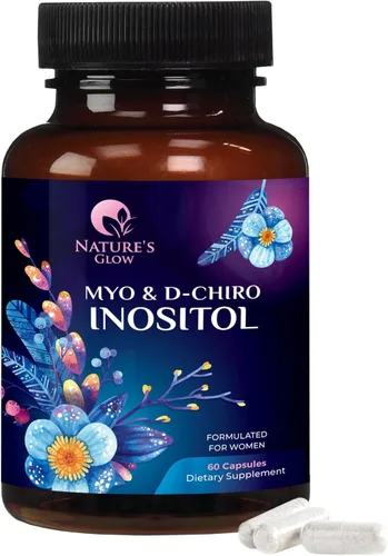 Myo-inositol y D-Chiro Inositol 1025 mg – Proporción ideal 40:1 para apoyo ovárico, suplemento vegano de mio y D Chiro para el equilibrio natural de