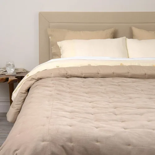 Miniatura 14 de Best Home Fashion Edredón de lino y algodón con diamantes, elegancia casual, ropa de cama ligera y elegante, manta, individual, gris, 86 pulgadas