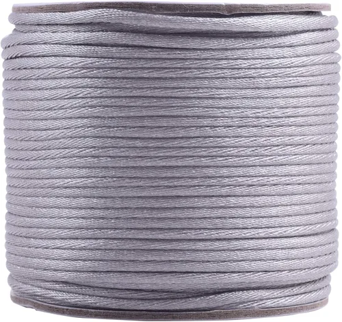 Miniatura 117 de KONMAY 80 Yardas 1.0mm Cordón Rattail de Nylon Satén Seda Trim Hilo para Cuentas para Nudos Chinos, Kumihimo, Trabajo con Cuentas, Macramé, 2-Azul