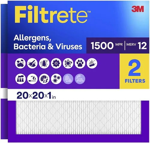 Miniatura 15 de Filtrete Filtro de aire para horno de CA de 14 x 25 x 1, MERV 12, MPR 1500, certificado para asma y alergias, filtro de limpieza de aire