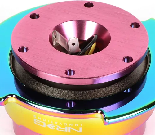 Miniatura 4 de Auto Dynasty NRG Innovations SRK-250PK-MC Adaptador de liberación rápida para volante Gen 2.5 Cuerpo rosa/Anillo cromado Neo