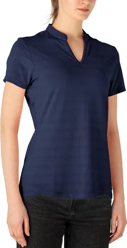 Miniatura 11 de Gopune Polo de golf con cuello en V para mujer, sin cuello, manga corta, ligera, de secado rápido, camisetas de tenis para correr
