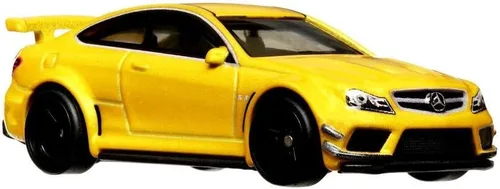 Miniatura 3 de Hot Wheels Serie Mercedes-Benz C63 AMG Coupé Black a escala 1/64, modelo de automóvil fundido a presión, naranja, mediano, 2023, más de 3 años