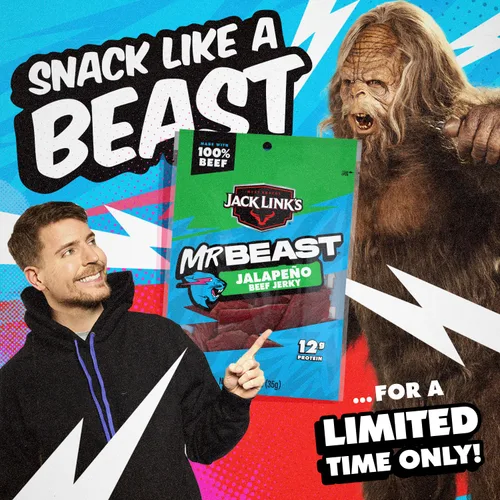 Miniatura 6 de Jack Link's - Carne vacuna seca, jalapeño, aperitivo picante, 12 g de proteína, 100 calorías, 100% carne vacuna, 94% libre de grasa, sin GMS**