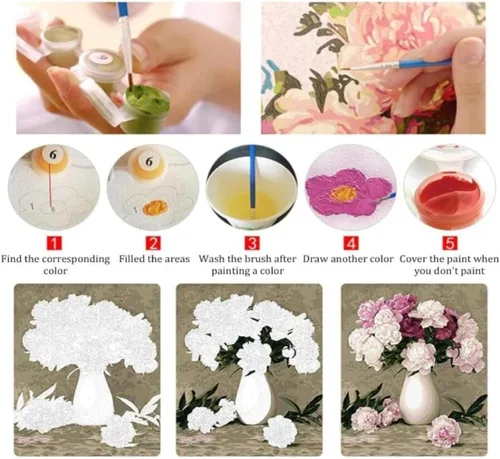 Miniatura 5 de ZMHZMY Kit de pintura al óleo por números, kit de pintura al óleo por números, kit de pintura al óleo por números, pintura al óleo, lienzo de dibujo