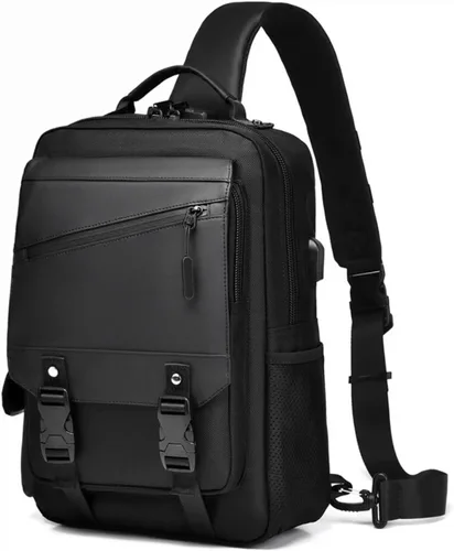 Miniatura 14 de Bolsa tipo mensajero de lona tipo bandolera para computadora portátil, casual, viajes, para hombres y mujeres