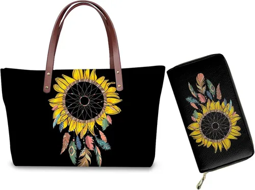 Coloranimal Bolso de mano con asa superior para mujer, bolso cruzado grande, bolso largo para regalo