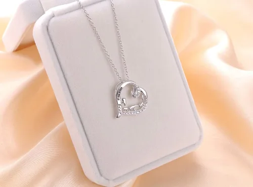 Miniatura 20 de Collar de plata esterlina para mamá, regalo para el día de la madre, dije o brazalete para mamá