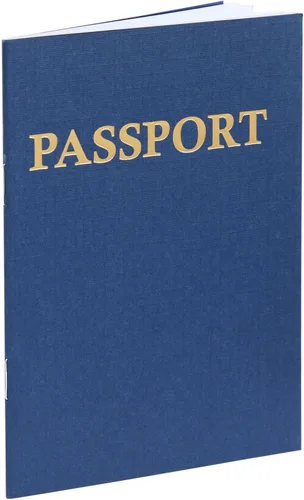 Miniatura 8 de Juvale Libro de pasaporte para niños, paquete de 24, 4.1 x 5.6 pulgadas, tapa suave azul y páginas lisas, cuaderno de pasaporte de juego