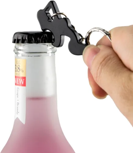 Miniatura 6 de SWATOM Abridor de botellas de bicicleta con llavero llavero cadena anillo accesorios 6 piezas
