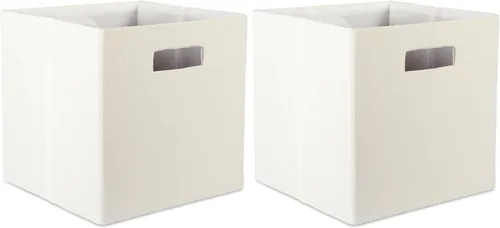 Miniatura 15 de DII Cubo de almacenamiento plegable de poliéster, sólido, ligero y duradero, cuadrado pequeño, 11x11x11 pulgadas, aguamarina