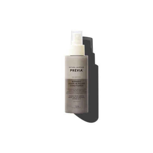 PREVIA Acondicionador hidratante sin enjuague con extracto de trufa blanca - Tratamiento desenredante bifásico reconstructivo para cabello dañado,