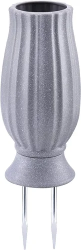 Miniatura 8 de bocola Jarrón de Cementerio con Punta de Metal -Soporte de Flores para Lápidas con Orificio de Drenaje para Flores Artificiales- Decoraciones