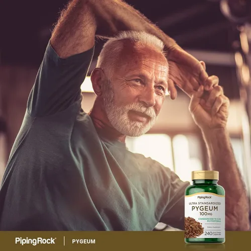 Miniatura 6 de Piping Rock Pygeum 100 mg 240 cápsulas Suplemento para hombres y mujeres Extracto de corteza de Pygeum Africanum Fitoesteroles ultra