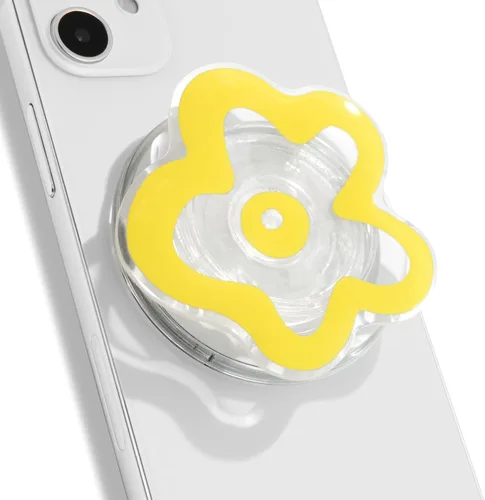 Miniatura 21 de OnTheGrip Lindo Diseño Transparente en Forma de Flor de Margarita Soporte de Teléfono Móvil Plegable Multifuncional para Smartphone, Tablet