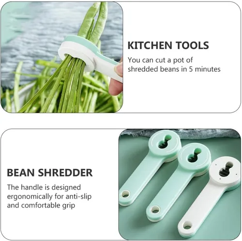 Miniatura 6 de BESTonZON 2 piezas de rallador de frijoles para verduras, de acero inoxidable ahora frijol verde, cortador de frijoles franceses, herramienta