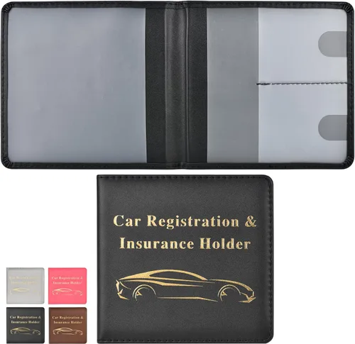 Miniatura 12 de Cacturism Soporte para registro y seguro de automóvil, guantera de vehículo, organizador de automóvil para hombres y mujeres, funda de accesorios