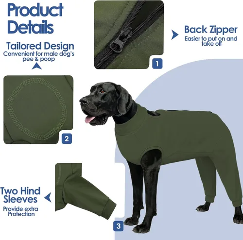 Miniatura 3 de AOFITEE Manga de recuperación para perros extra pequeños, para patas traseras, traje de recuperación para perros hembras machos, antilamidas, manga