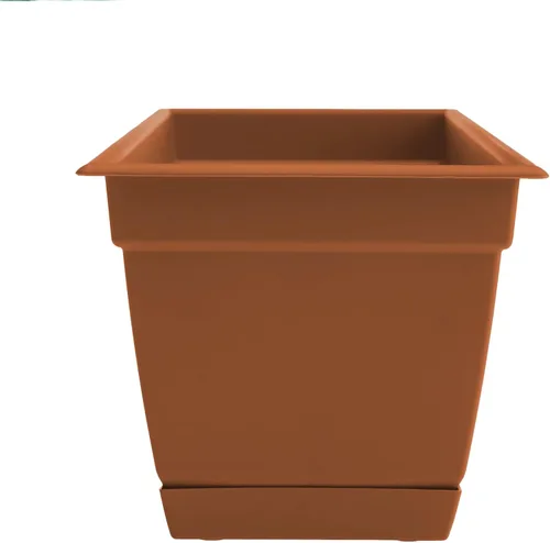 Miniatura 4 de Bloem Dayton Caja de Ventana Rectangular de Plástico Reciclado Terra Cotta de 24 pulgadas con Bandeja de Platillo para Jardinería Interior y Exterior