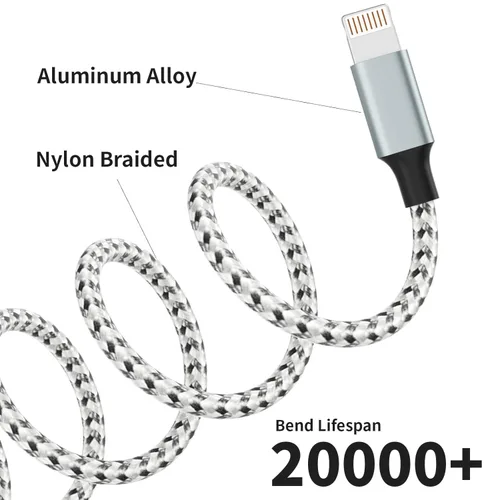 Miniatura 2 de Cable de carga múltiple (paquete de 2 de 4 pies), cable de carga múltiple de nailon trenzado para múltiples dispositivos, cable de carga 3 en 1