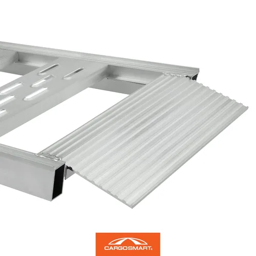 Miniatura 2 de CARGOSMART Rampa fija recta de aluminio con peldaños (2 unidades) - Carga y descarga de equipos ligeros, tractores de césped, ATV y más, capacidad