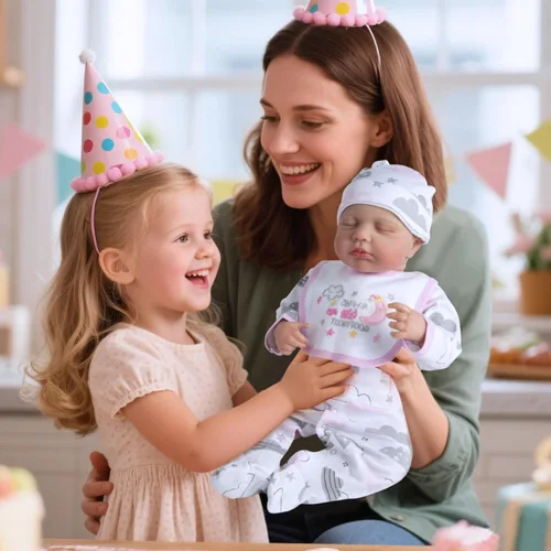 Miniatura 3 de Reborn Baby Dolls Ropa Trajes de 22 pulgadas Accesorios de ropa de niña Juego de 5 piezas para muñecas recién nacidas de 20-23 pulgadas