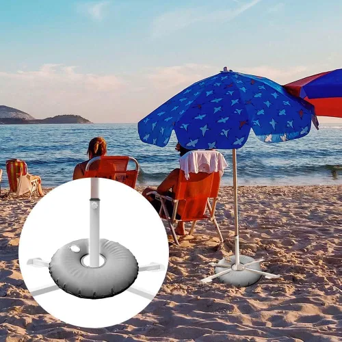 Miniatura 3 de Soporte portátil plegable para sombrilla de playa, soporte portátil para sombrilla de patio, anclaje de sombrilla para exteriores, con bolsa