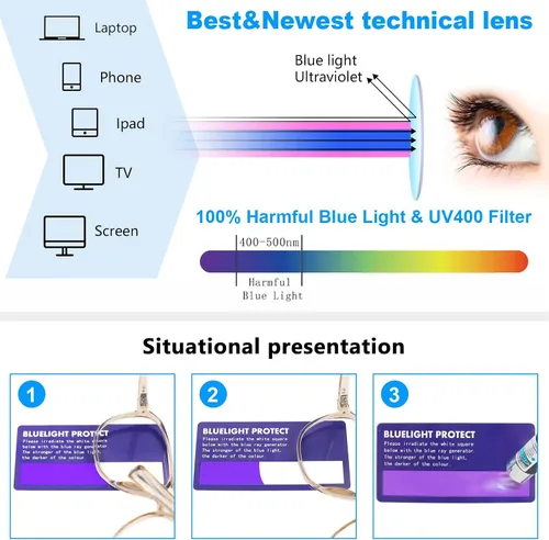 Miniatura 6 de MMOWW - Paquete de 3 anteojos de lectura de aviación de gran tamaño para mujeres y hombres, estilo piloto con doble puente, elegantes, con bloqueo
