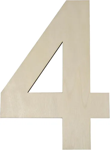 Miniatura 11 de HILAZA Número 1 Grande de Madera de 17 Pulgadas, Tablero de Señal de Número de Madera en Blanco Sin Terminar de 1/4 Pulgada de Grosor