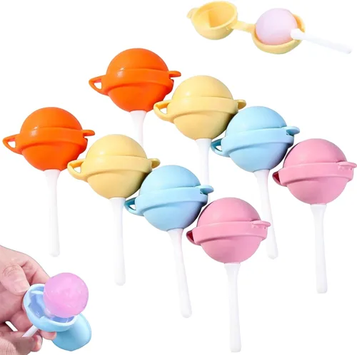 Moldes de silicona para hacer helados, molde divertido para paletas de paletas 2026, colorido fabricante de paletas para fiestas de verano, molde 8