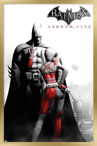 Miniatura 11 de Trends International DC Comics VIdeo Game - Póster de pared de Arkham City, arte clave, 14.725 x 22.375 pulgadas, versión enmarcada de madera