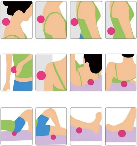 Miniatura 7 de Bola de masaje de cacahuete – Juego de bolas de masaje para después del ejercicio, juego de bolas de masaje de tejido profundo, rodillo muscular