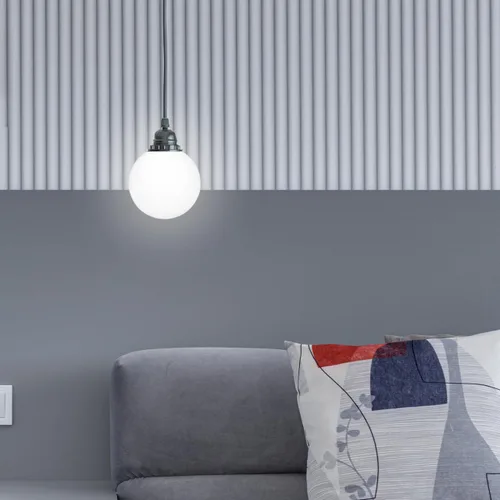Miniatura 4 de Vaguelly Sombras de lámpara de globo blanco con apertura superior sin cuello, cubierta de lámpara de bola redonda para apliques de pared