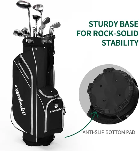Miniatura 6 de Bolsa ligera para carrito de golf con divisores de longitud completa de 14 vías, bolsa enfriadora, bolsa de golf para hombres y mujeres con correa