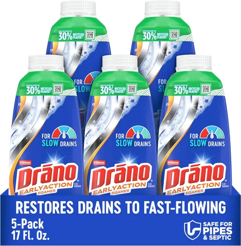 Miniatura 10 de Drano Removedor de obstrucciones de espuma de doble fuerza, línea comercial, 17 onzas
