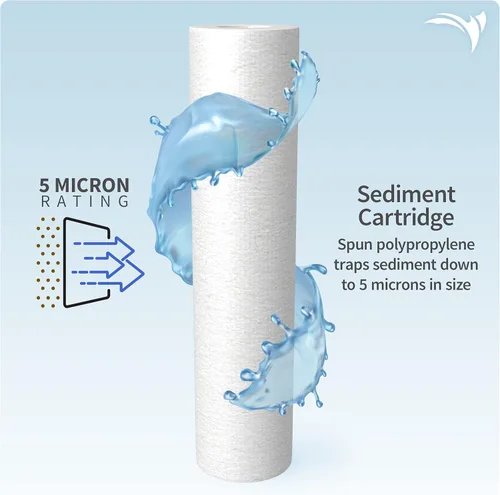 Miniatura 2 de AquaticLife - Kit de cartuchos de repuesto para filtro de agua de sedimentos de 10 pulgadas (carbono)