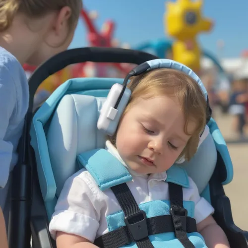Miniatura 8 de Decibel Defense Jr. - Orejeras de protección auditiva NRR de 28 dB para niños, para bebés, bebés y niños pequeños, perfectas para la escuela, Azul