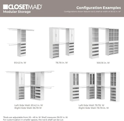 Miniatura 13 de ClosetMaid - Unidad de almacenamiento modular apilable de 3 estantes, color arena